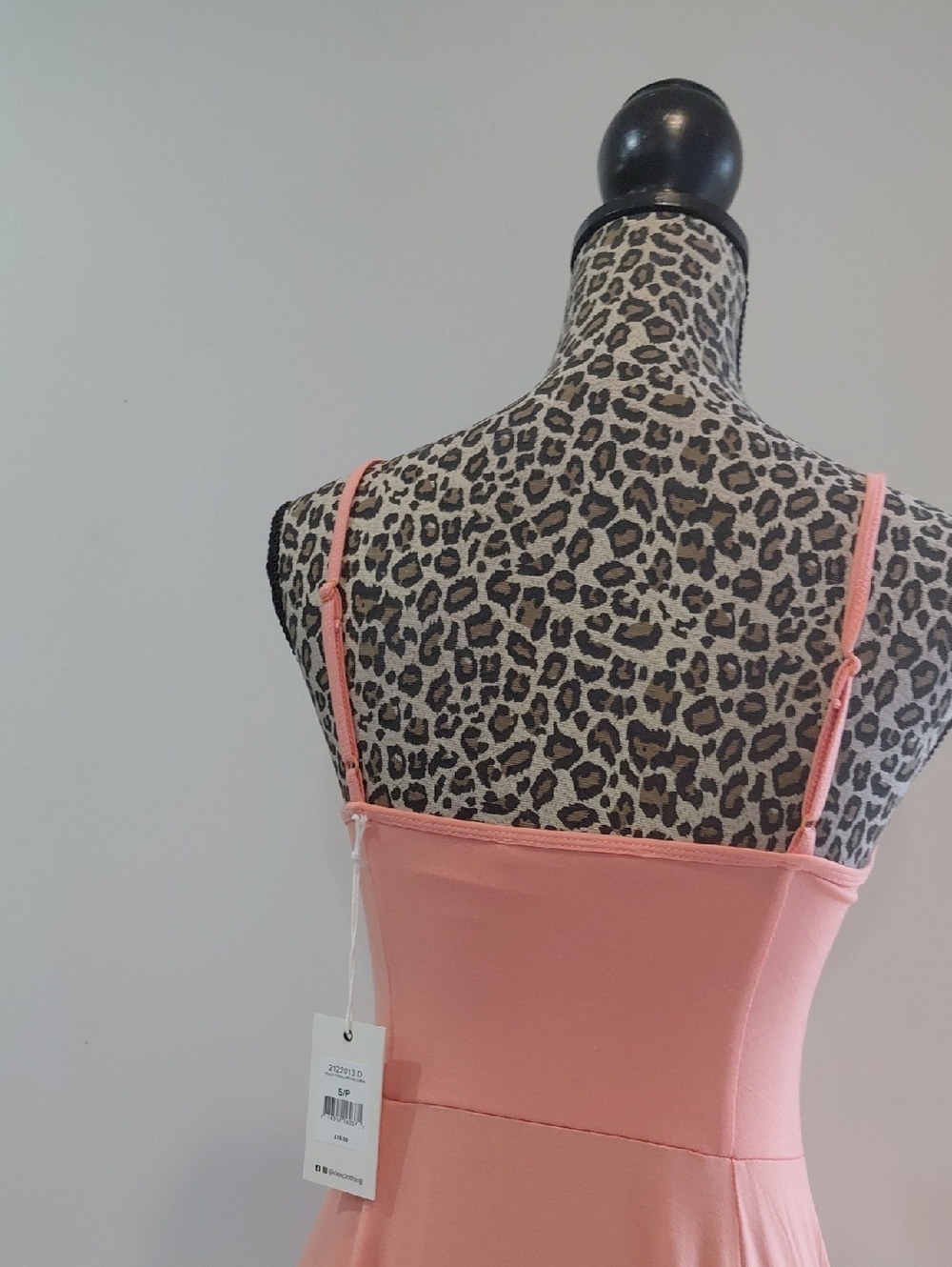 Rayon Dress Dex Coral-Pink Spaghetti Strap - Picture 8 of 8